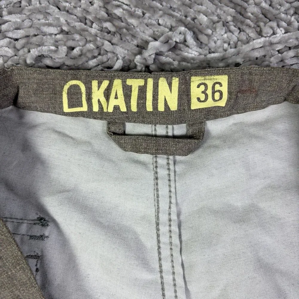 Katin Board Shorts Mens 36 Board Surf Beach Summer Designer Button Fly Hybrid